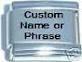 Any name Personalised - Printed text - 9mm Italian charm